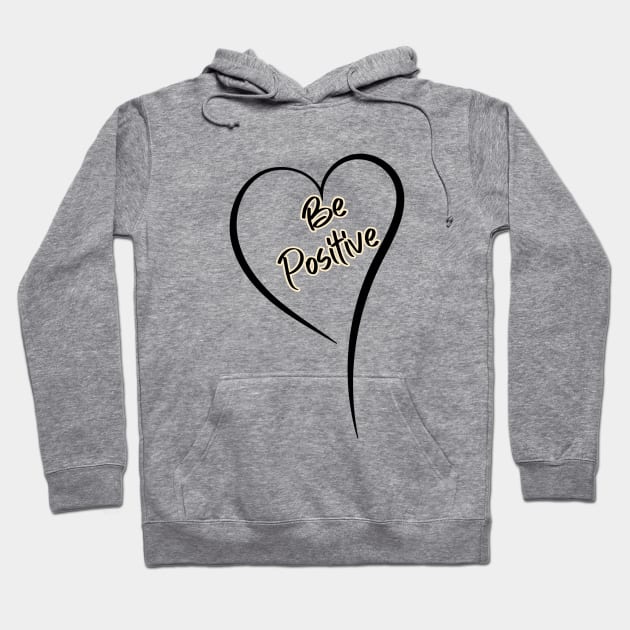 Be Positive Heart Hoodie by AnimeVision